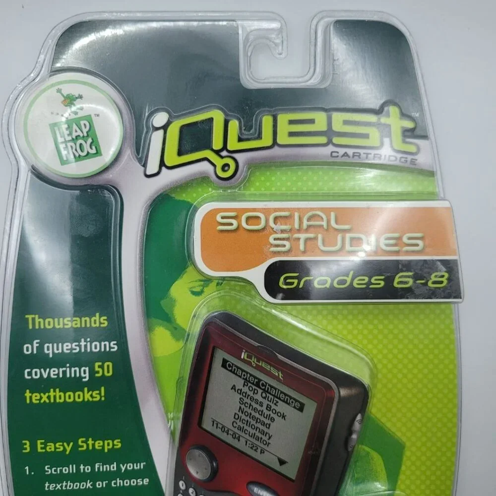 iQuest Social Studies Grades 6 7 8 Cartridge Leap Frog Learning Education Game‎